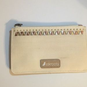 Sakroots Wallet with Embroidered Design Element